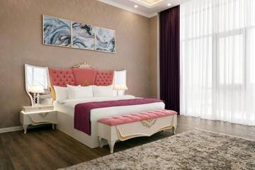 Фото номера Люкс VIP с кроватью размера «king-size» Отель Ramada by Wyndham Shymkent г. Шымкент 7