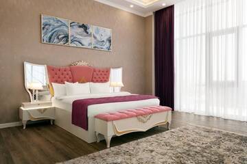 Фото номера Люкс VIP с кроватью размера «king-size» Отель Ramada by Wyndham Shymkent г. Шымкент 2