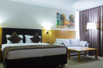 Фото номера Двухместный номер Делюкс с 1 кроватью Отель Aidana Plaza Hotel г. Шымкент 6